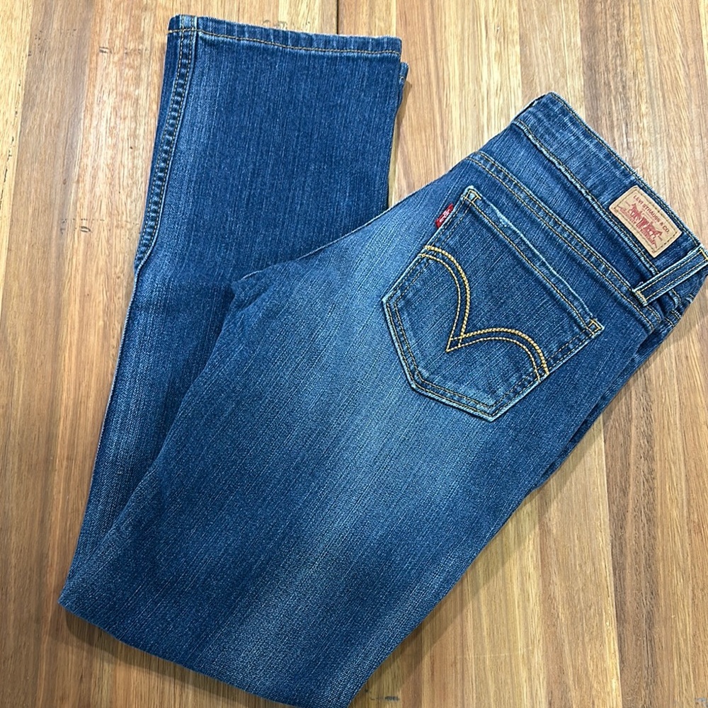 Levi's Juniors Sz 5 Short Blue Jeans 518 Superlow